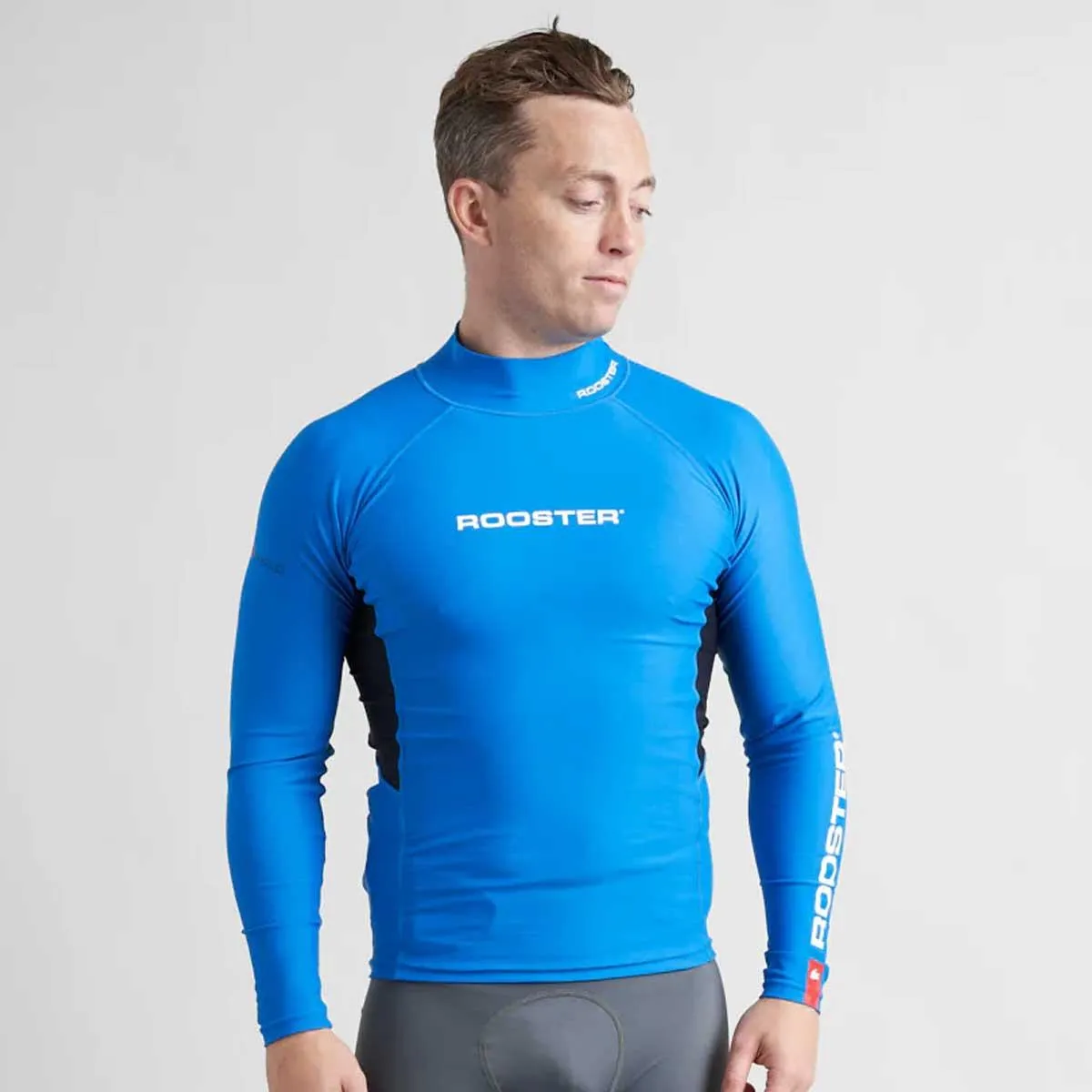 Rooster Long Sleeve Rash Vest Top - Signal Blue
