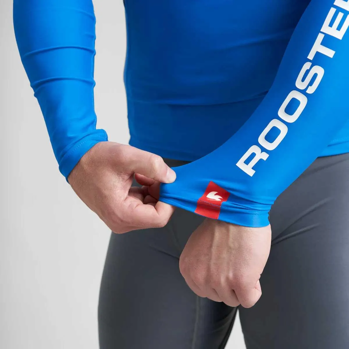 Rooster Long Sleeve Rash Vest Top - Signal Blue