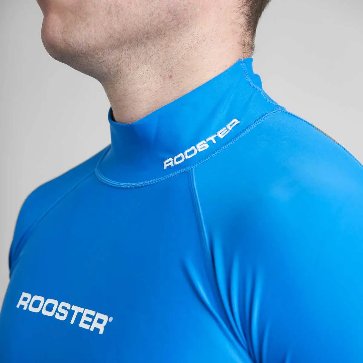 Rooster Long Sleeve Rash Vest Top - Signal Blue