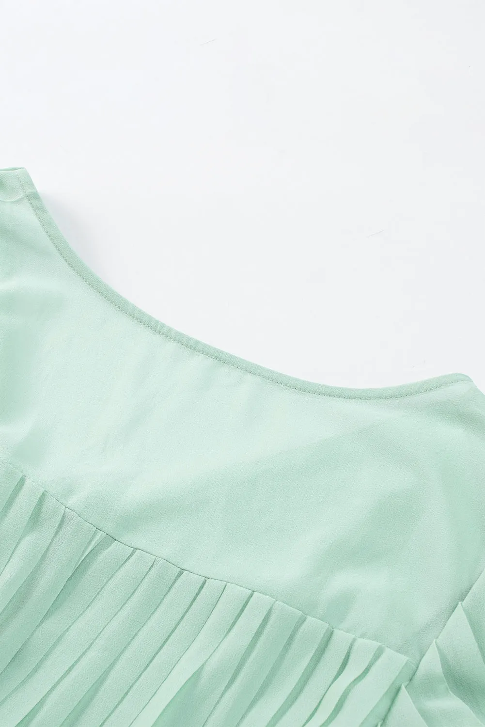 Ruffled Tie Waist Buttons V Neck Romper