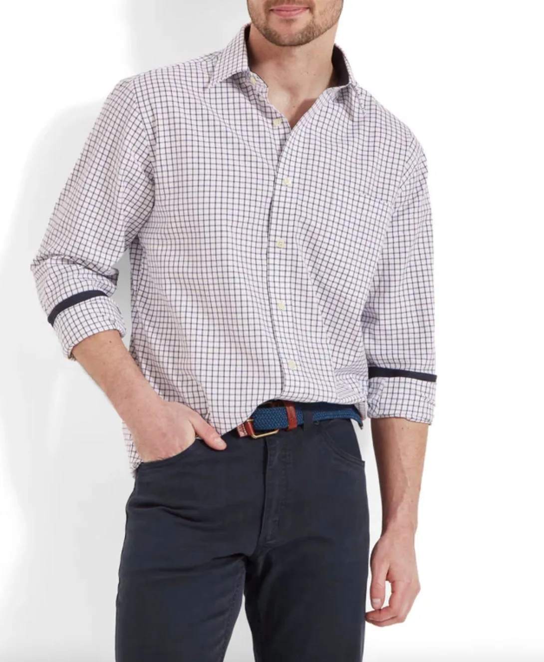 Schoffel Mens Cambridge classic shirt - dark navy