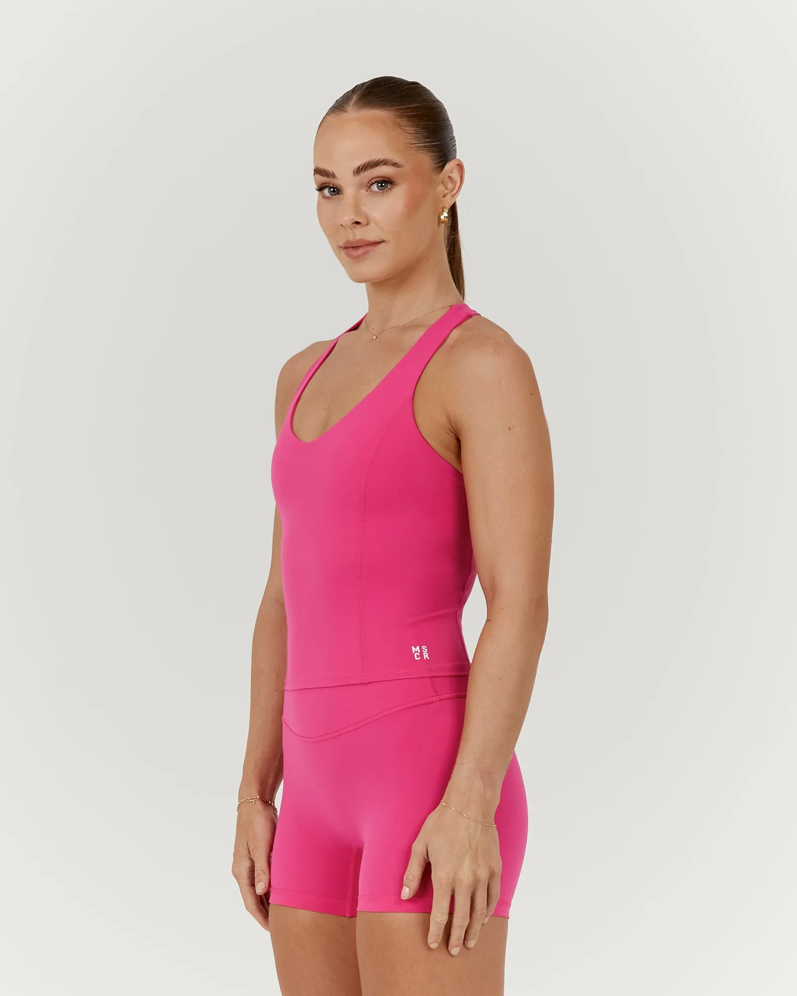 SCULPT RACER TOP - DRAGONFRUIT