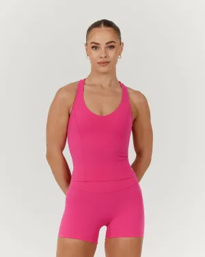 SCULPT RACER TOP - DRAGONFRUIT