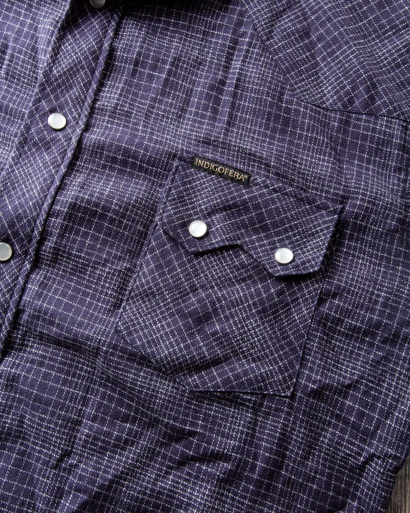 Second Hand Indigofera Checked Flannel Grey Size L