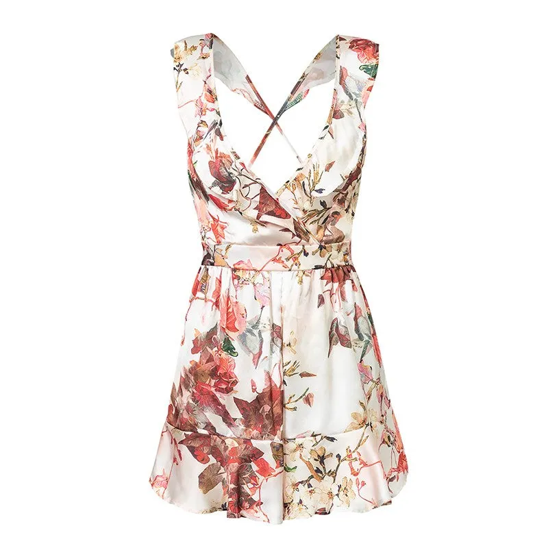 Semi backless Playsuit