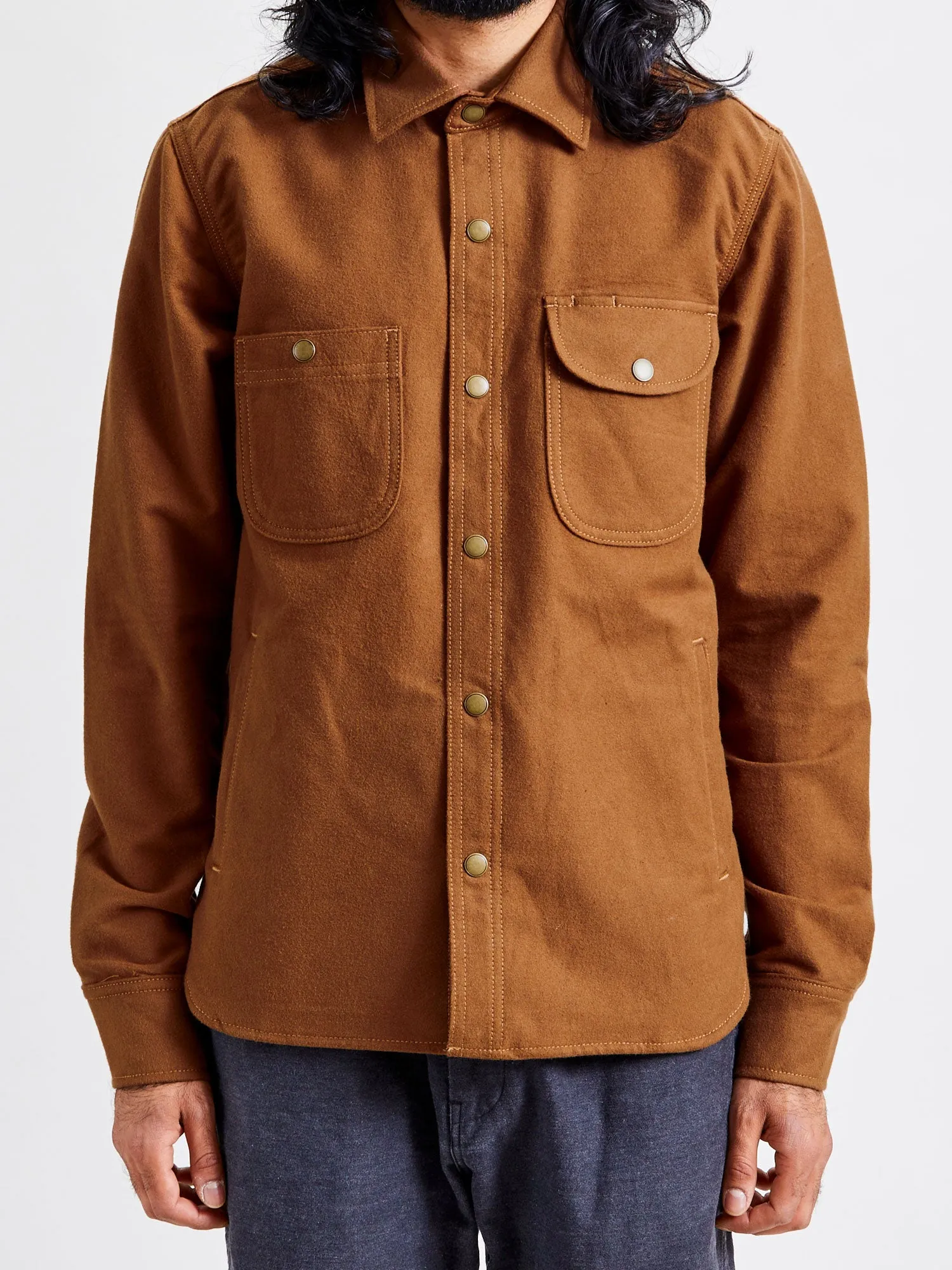 Service Shirt in Copper Flannel