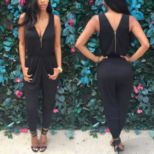 Sexy Women Backless Party Jumpsuit Playsuit Bodycon Romper Trousers Clubwear LX