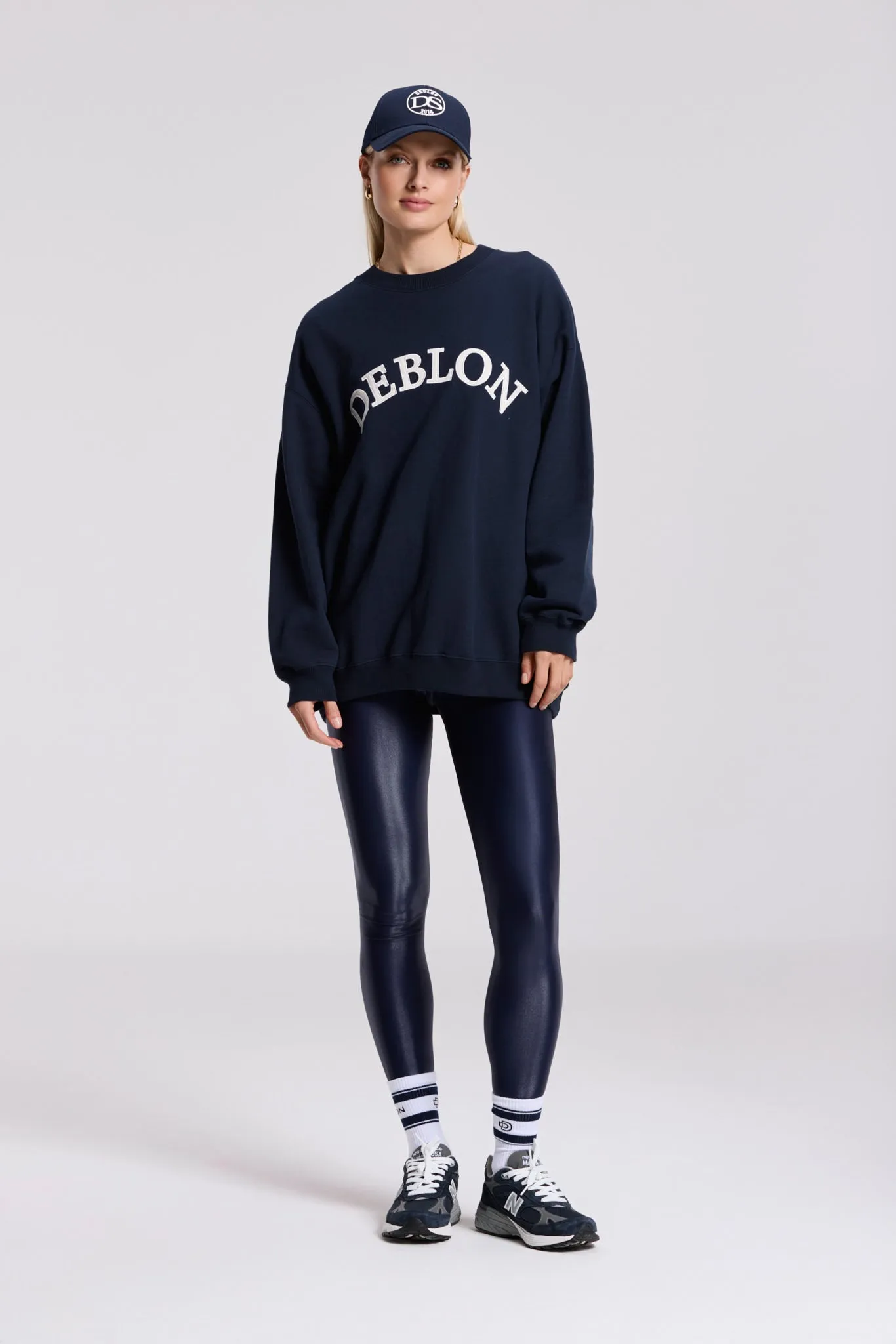 Shine Leggings High Waistband | Navy
