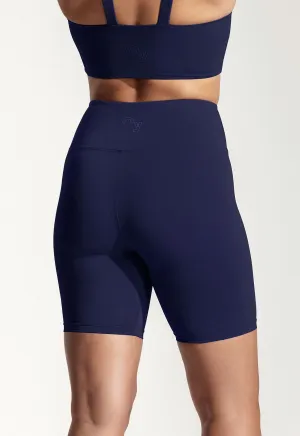 Short Yoga Leggings "Galena " in dark blue