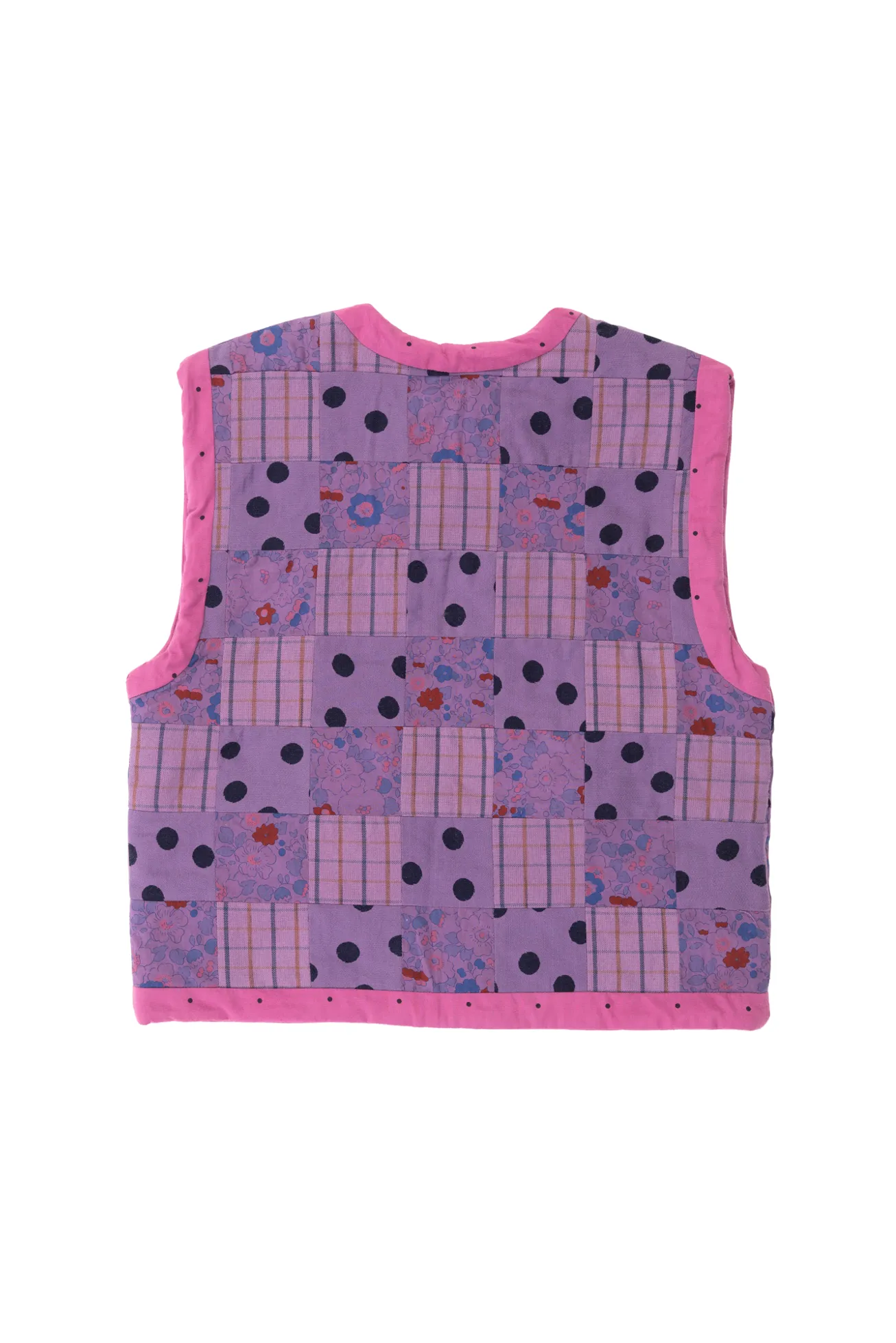 Sleeveless Kids Vest - Blueberry Patchwork