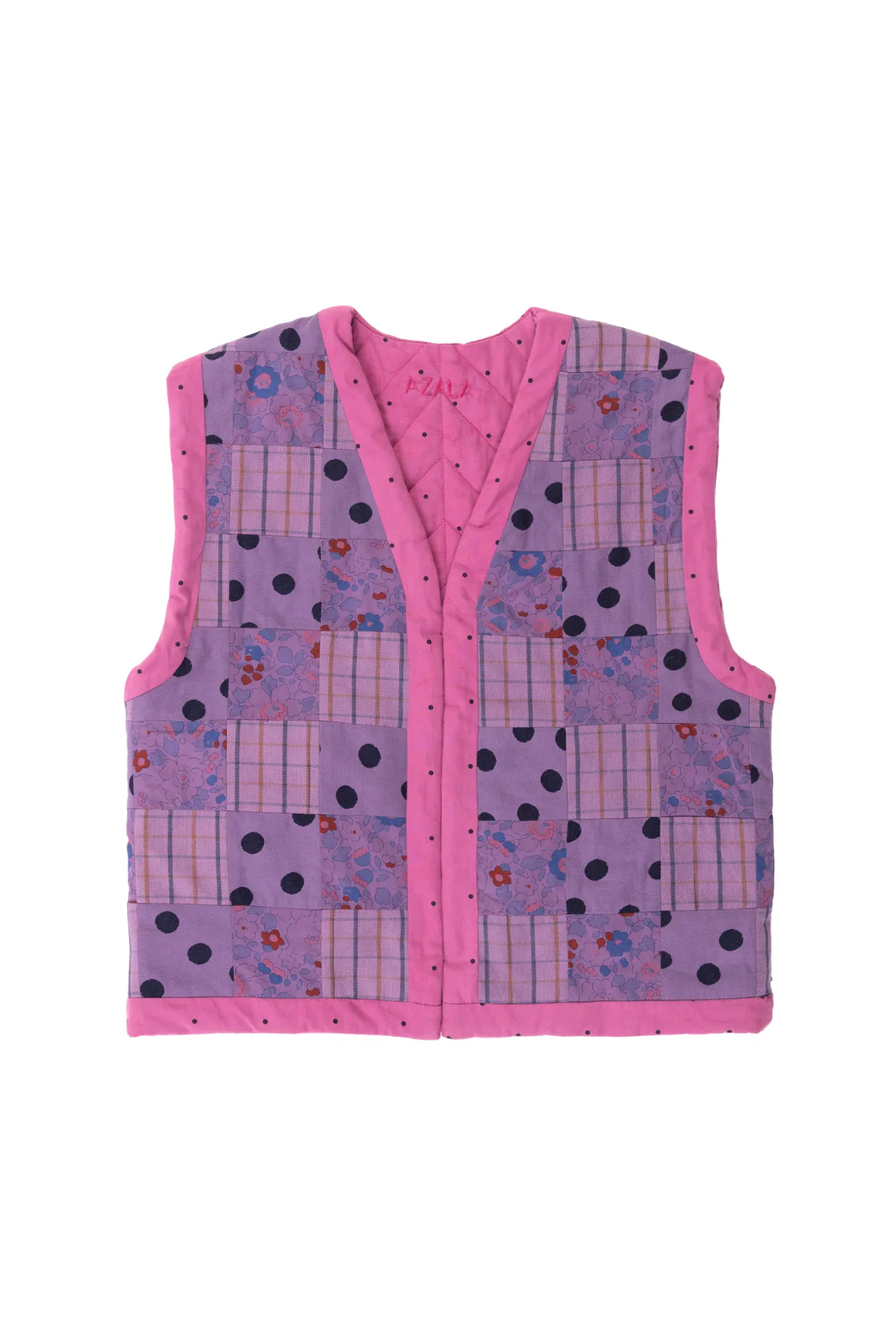 Sleeveless Kids Vest - Blueberry Patchwork
