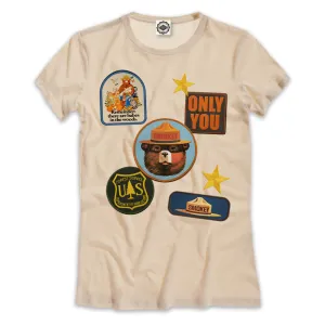 Smokey Bear Patches Women's Tee