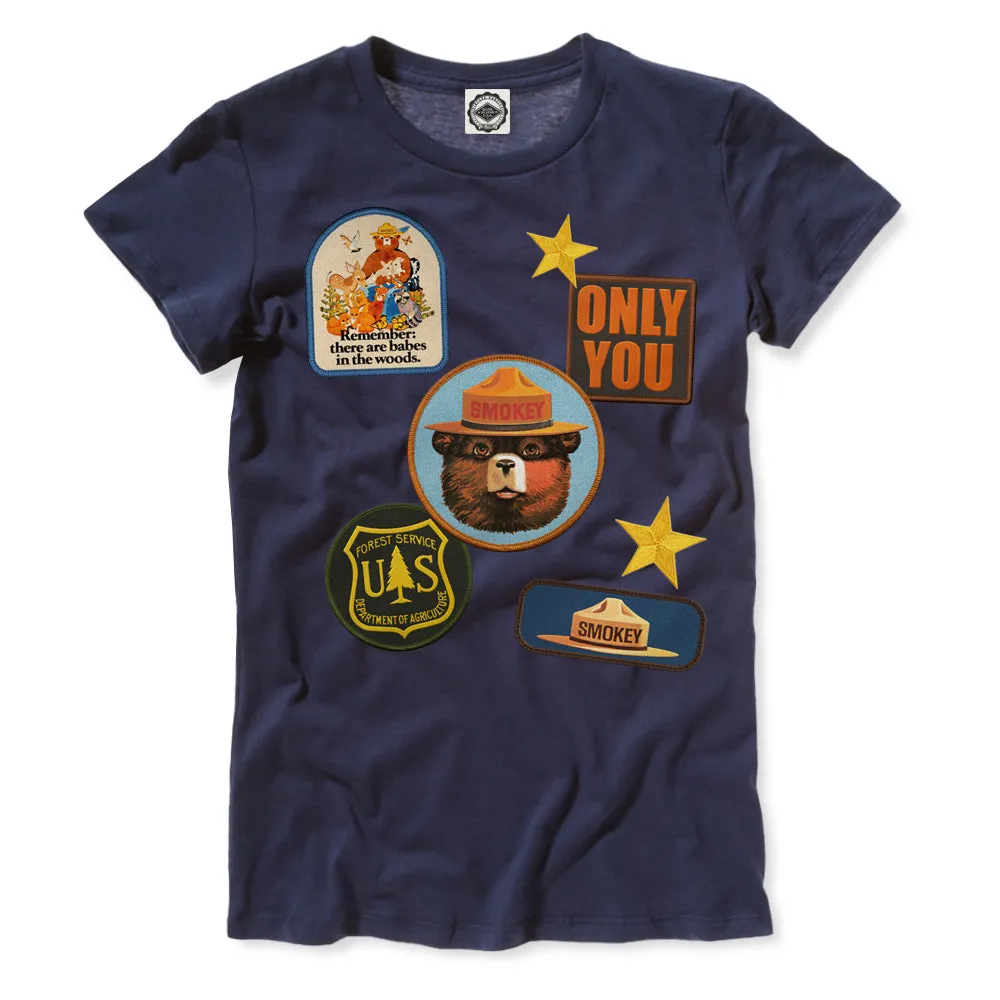 Smokey Bear Patches Women's Tee
