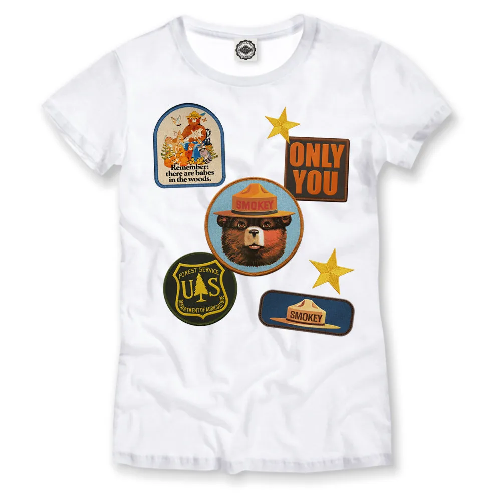 Smokey Bear Patches Women's Tee