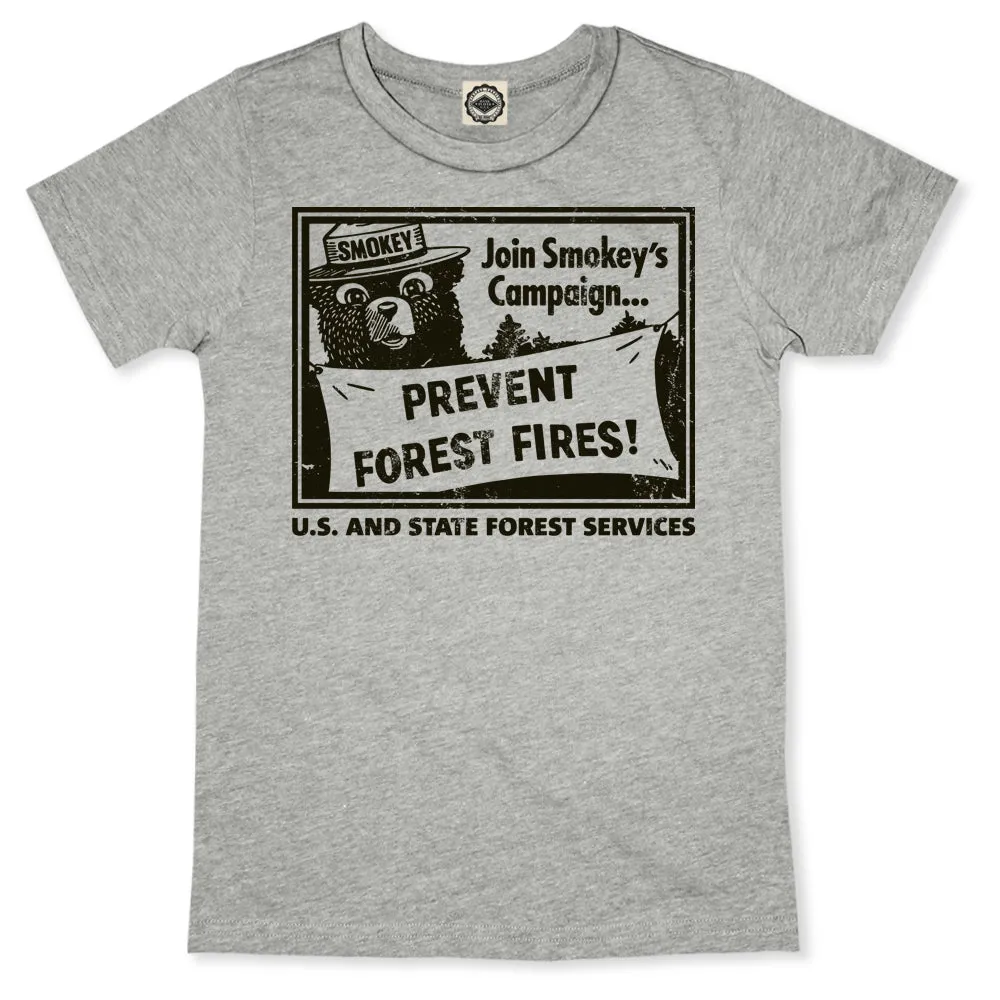 Smokey Bear "Join Smokey's Campaign" Kid's Tee