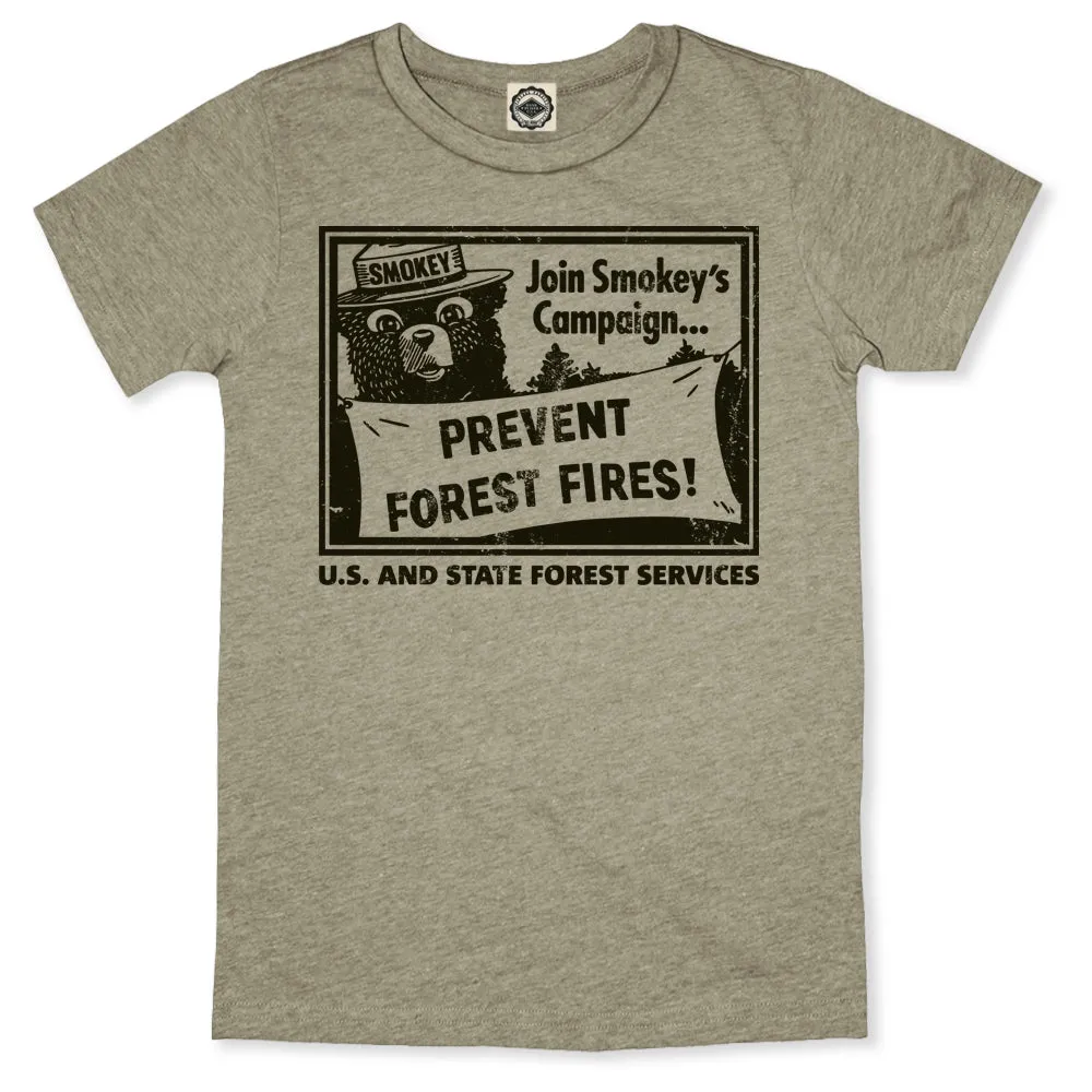 Smokey Bear "Join Smokey's Campaign" Kid's Tee