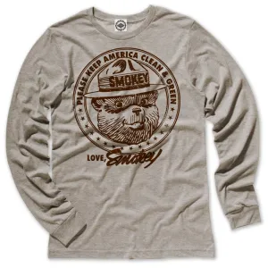 Smokey Bear "Keep America Clean & Green" Men's Long Sleeve Tee