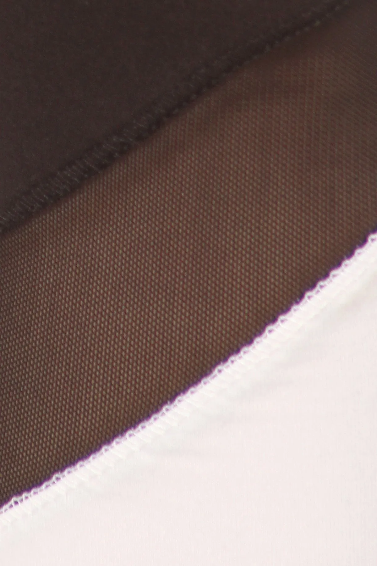 Solid Contrasting Mesh Panel Leggings