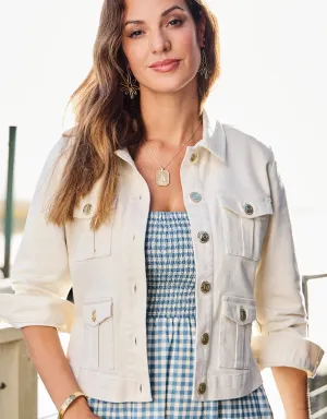 Spartina 449 Marlie Twill Jacket Buttercream