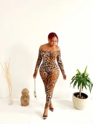Spicy Mami Leopard Bodysuit & Leggings Set