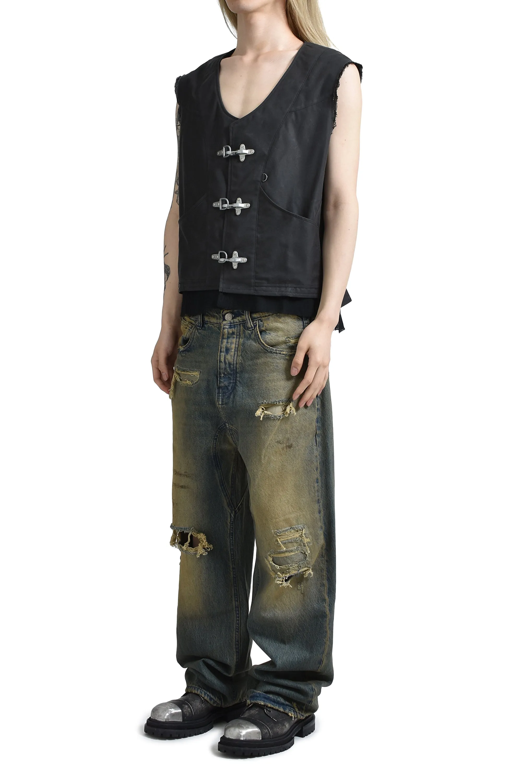 STEAMCRAFT PATCHWORK VEST / GRY