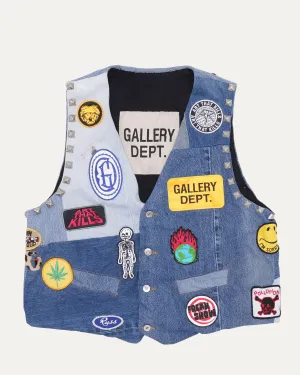 Studded Patchwork Vest