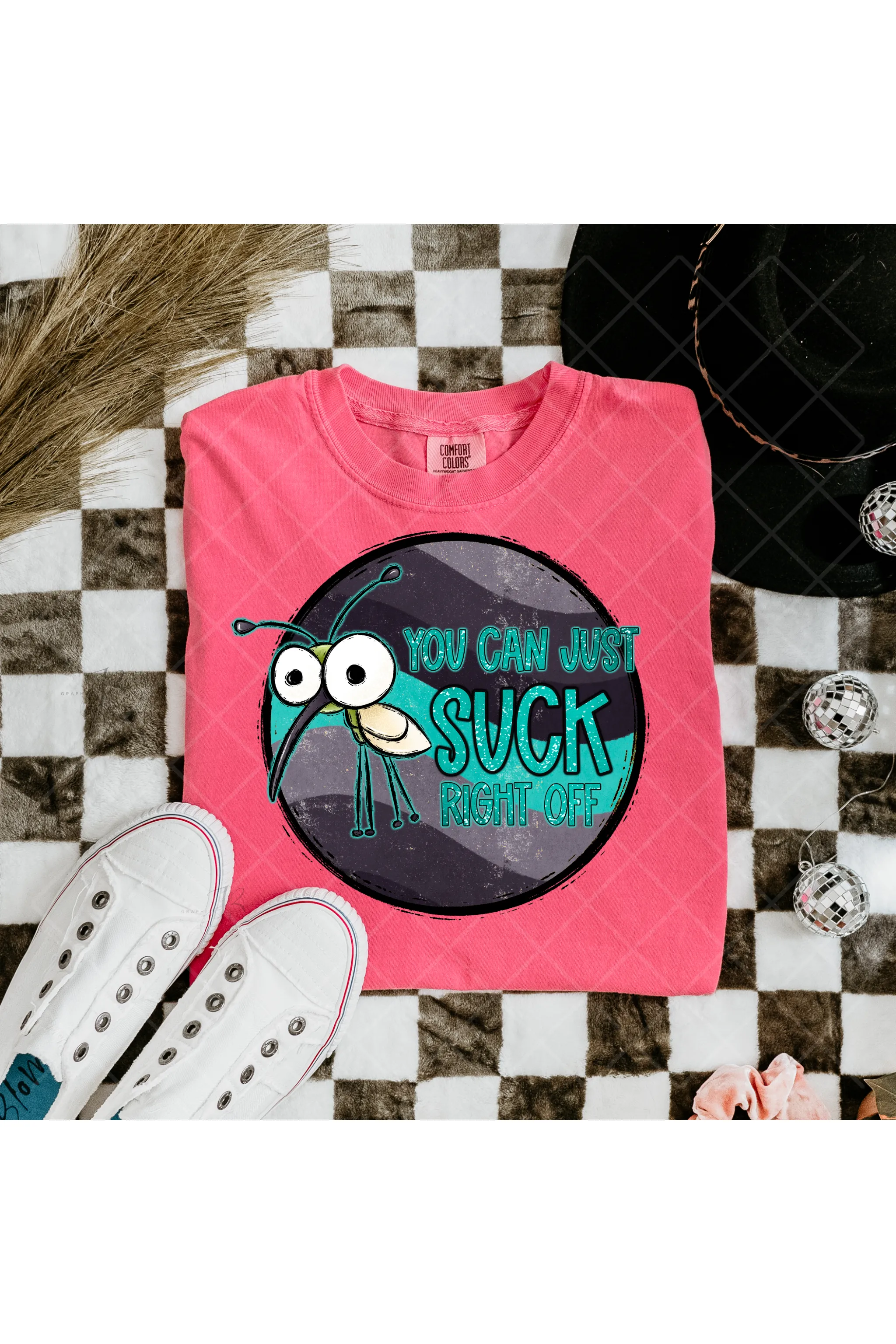 Suck Right Off: Sarcastic Mosquito Comfort Colors T-Shirt