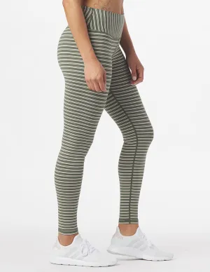 Sultry Legging: Moss & Oatmilk Stripe