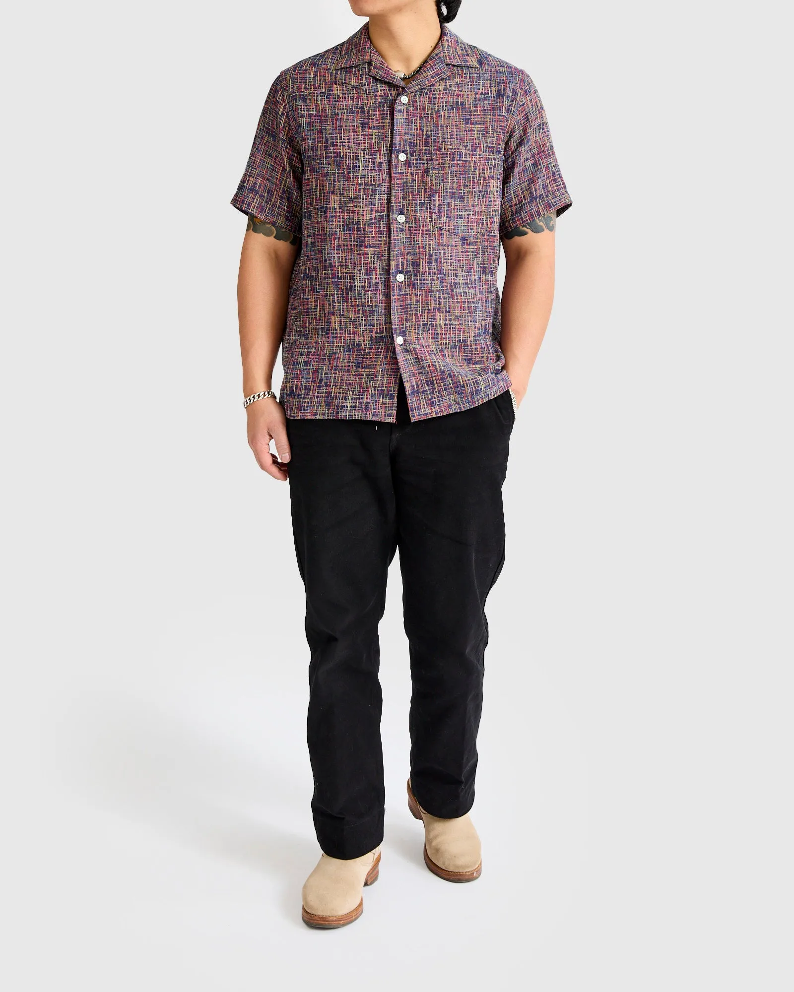 Summer Boucle Shirt in Blue