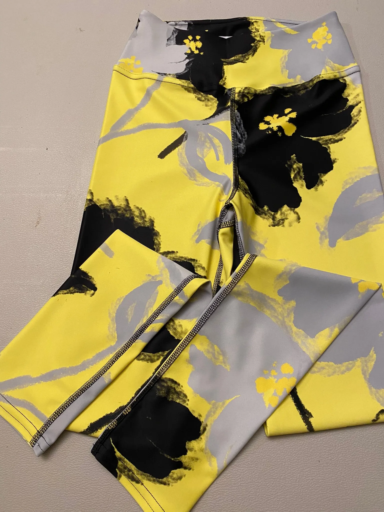 Sunshine Floral High Waist Pocket Leggings