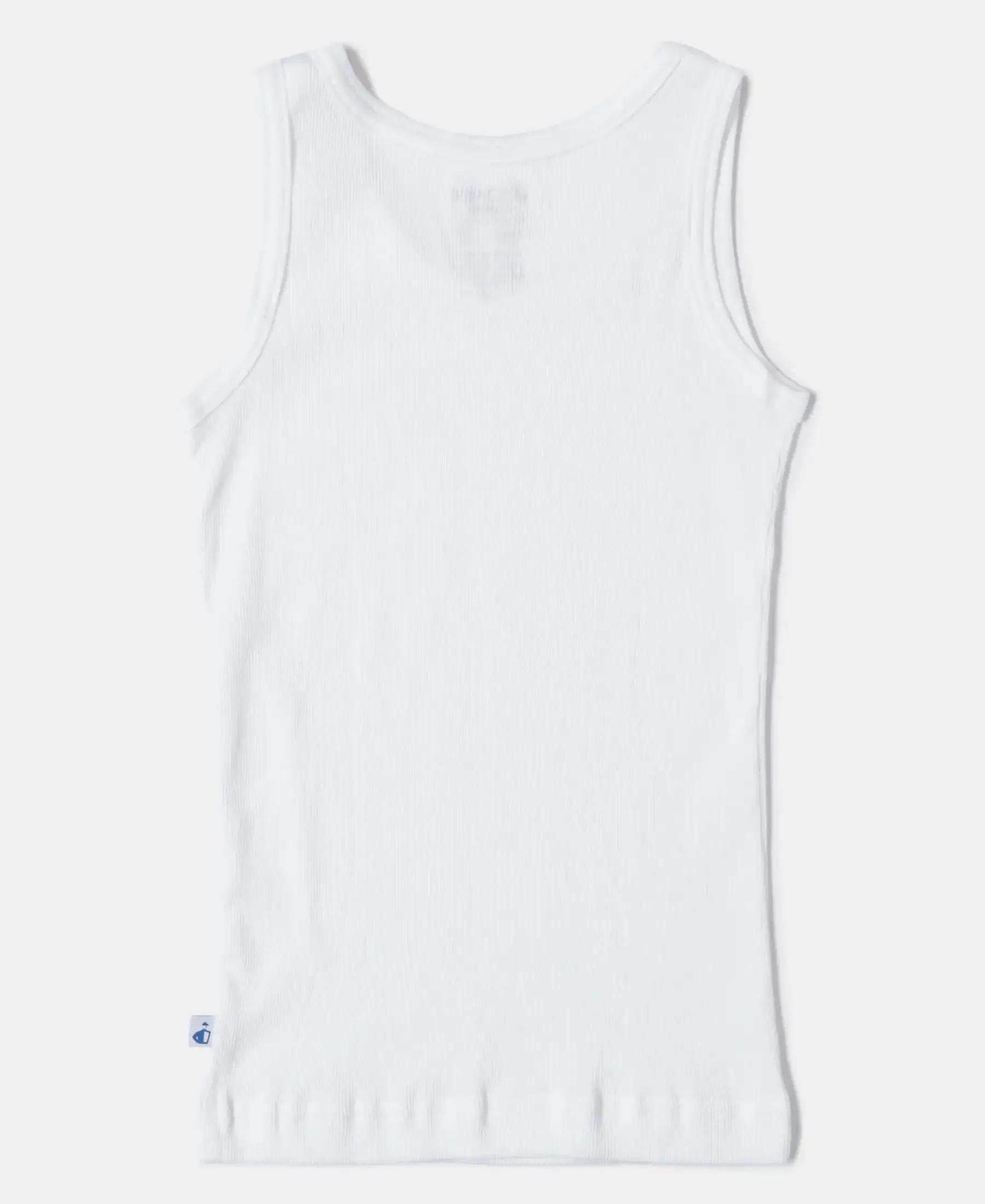 Super Combed Cotton Rib Fabric Sleeveless Vest - White (Pack of 2)