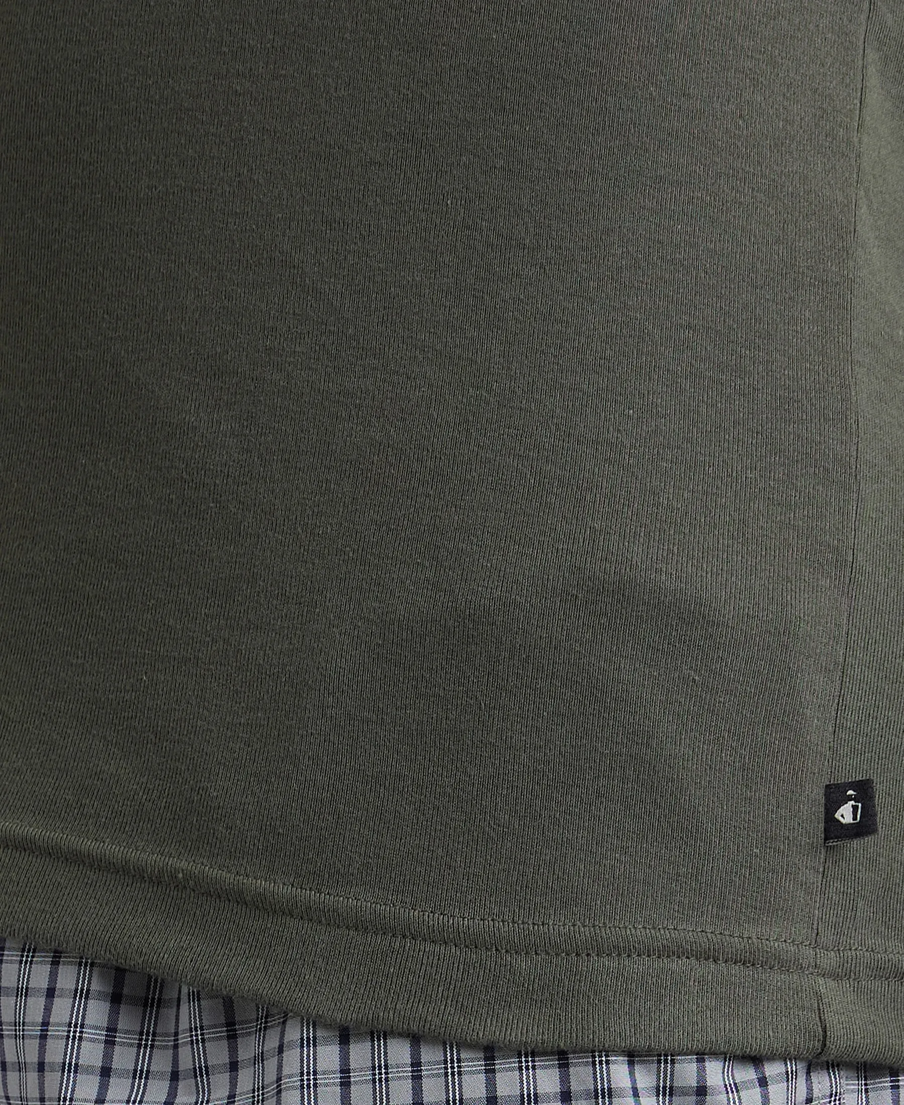 Super Combed Cotton Rib Square Neck Gym Vest - Deep Olive