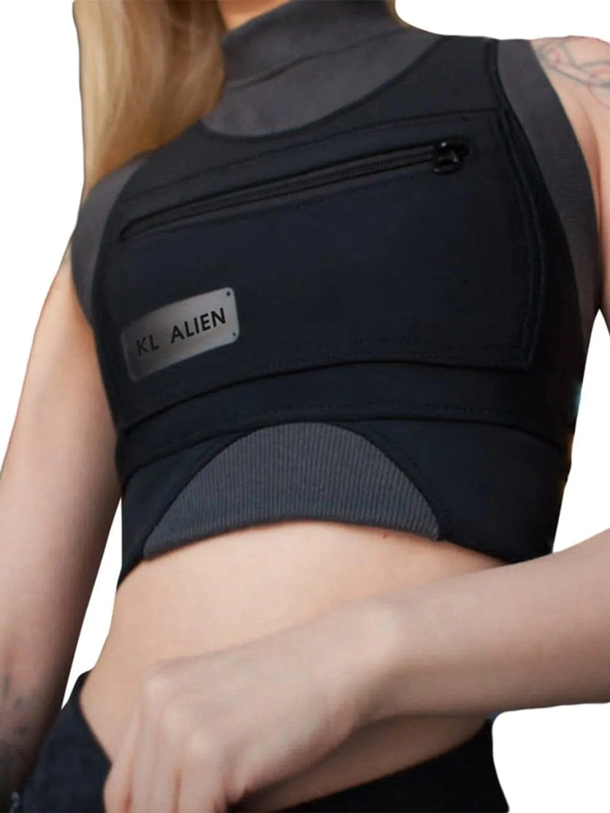 Techwear Patchwork Chain Vest