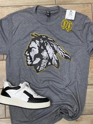 Tecumseh Savages Distressed Mascot Graphic Tee or Sweatshirt