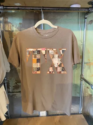 Texas Quilt Brown Thrifted Tee (FINAL SALE)