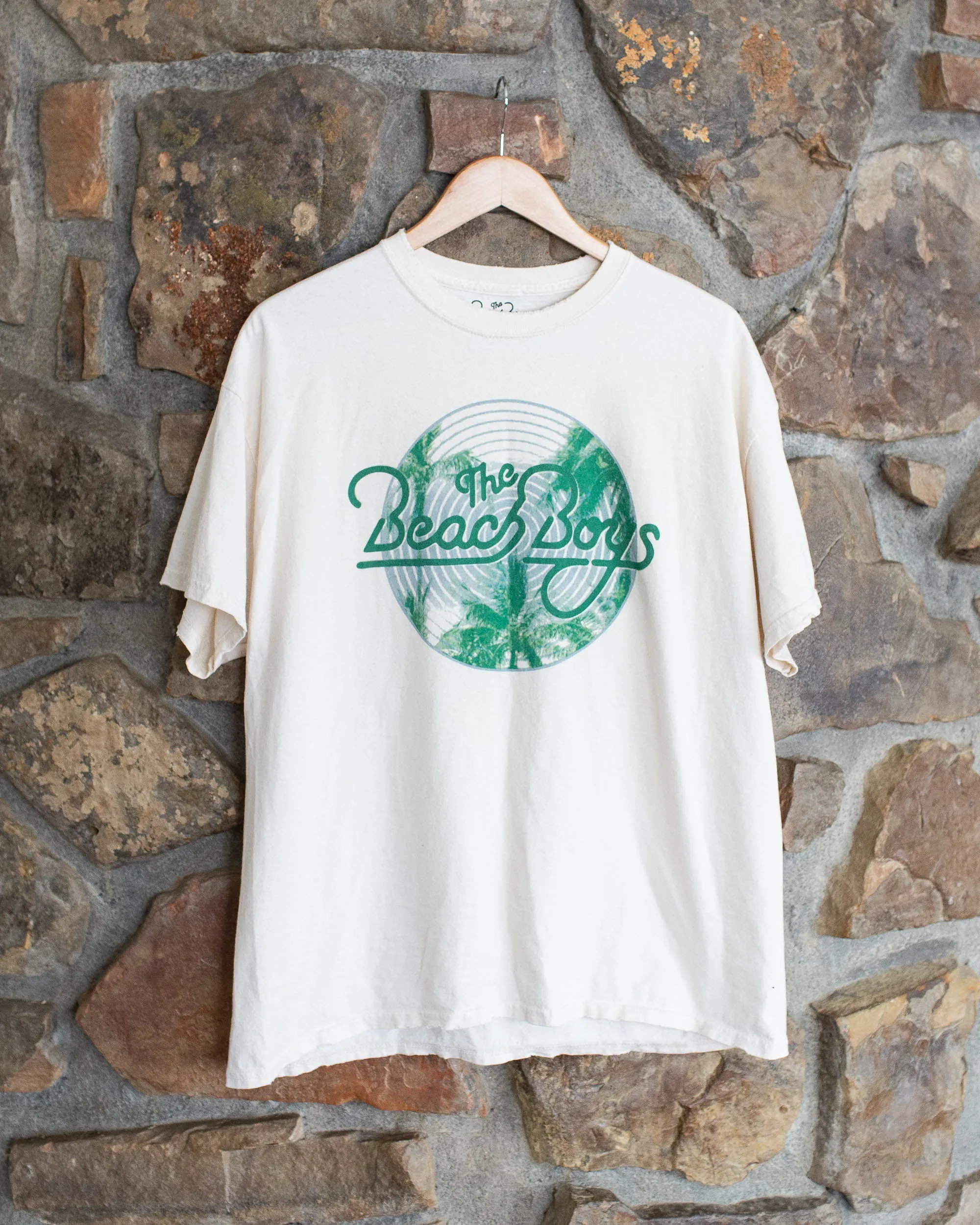 The Beach Boys Palm Circle Off White Thrifted Tee