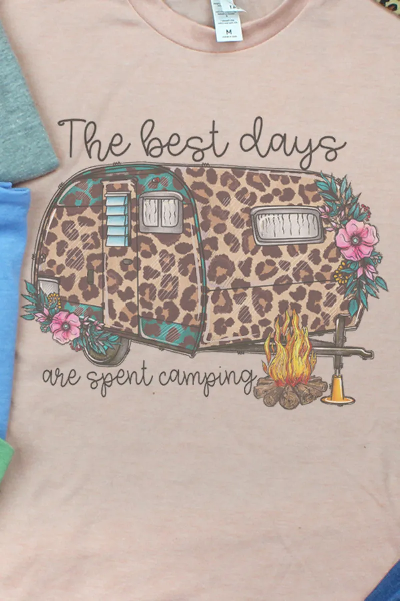 The Best Days Are Spent Camping Unisex Poly-Rich Blend Tee