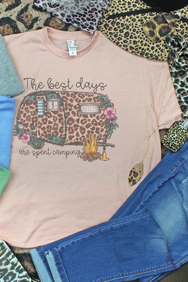 The Best Days Are Spent Camping Unisex Poly-Rich Blend Tee