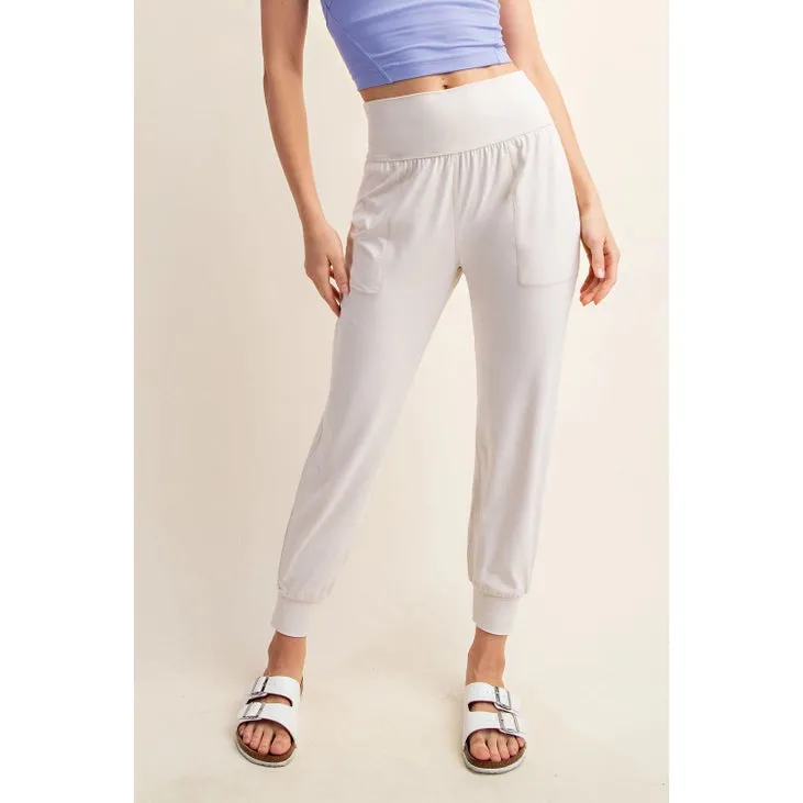 The High Life Butter Soft Joggers - Pearl