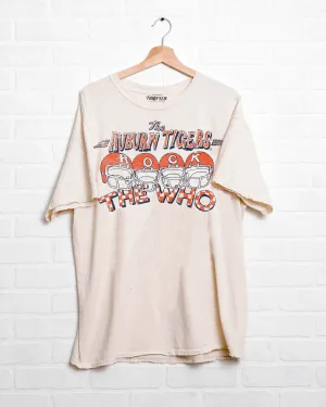 The Who Auburn Tigers Rock Off White Thrifted Tee