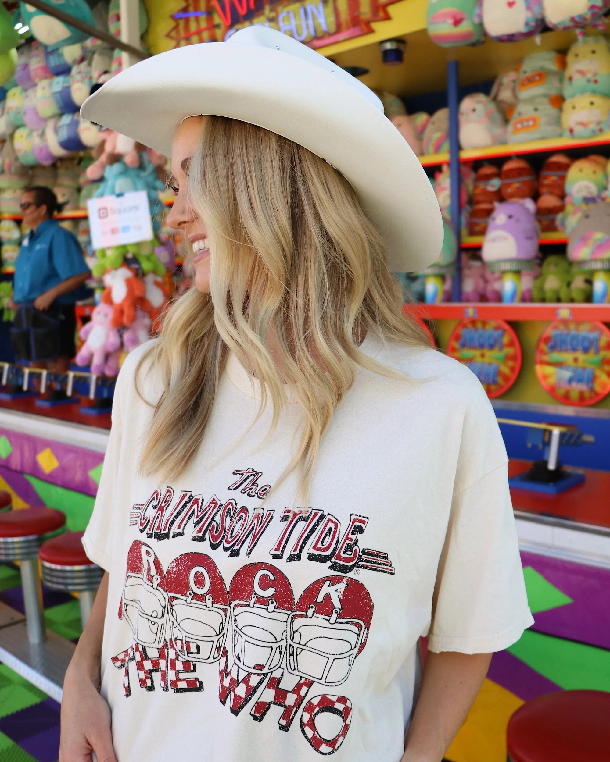 The Who University of Alabama Rock Off White Thrifted Tee