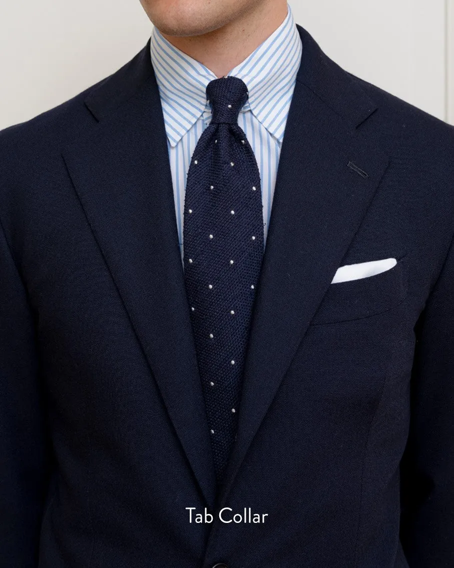 Thomas Mason Light Blue Grid Poplin 100s