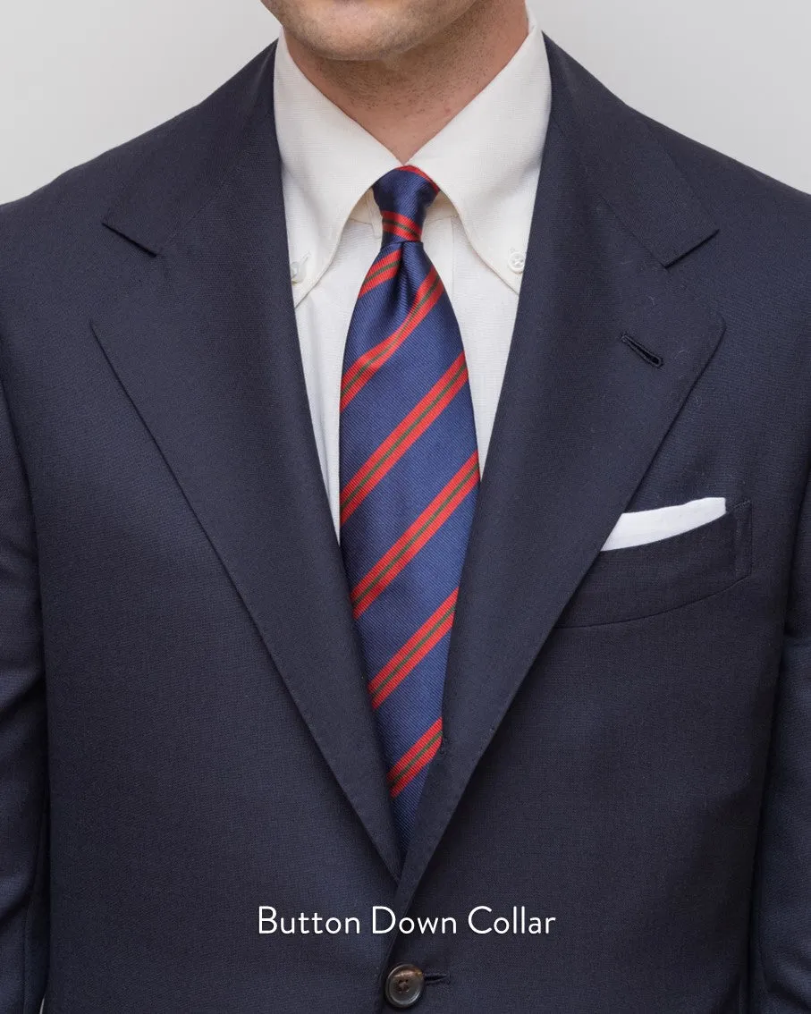 Thomas Mason Light Blue Grid Poplin 100s