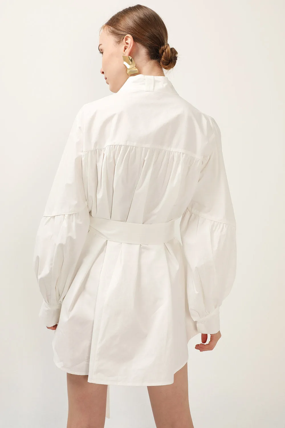 Tori Piping Detail Shirt Dress