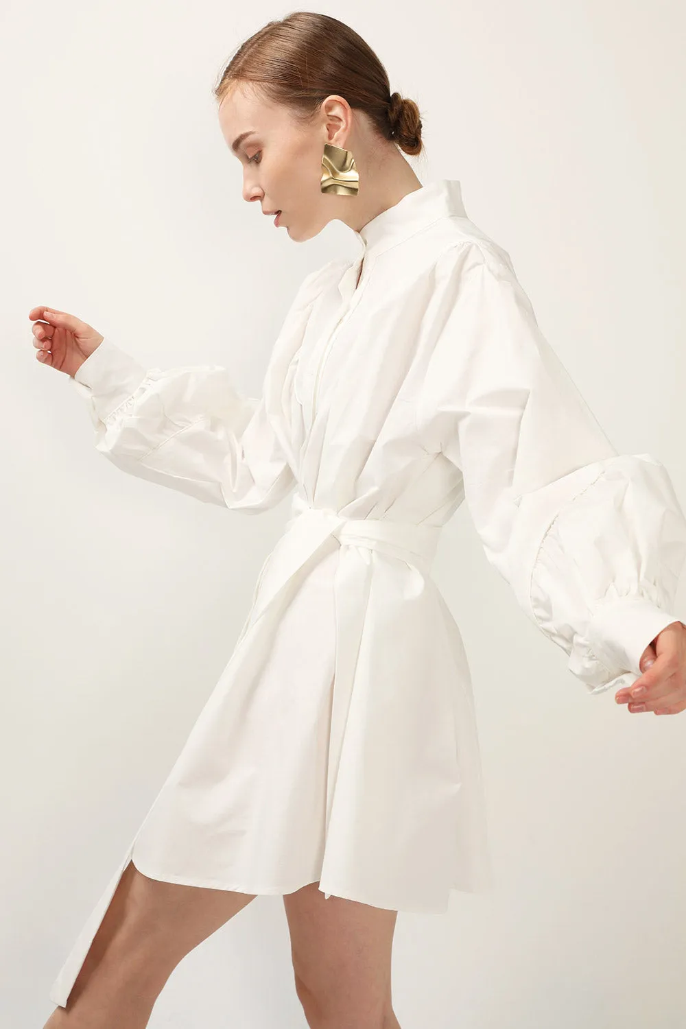 Tori Piping Detail Shirt Dress