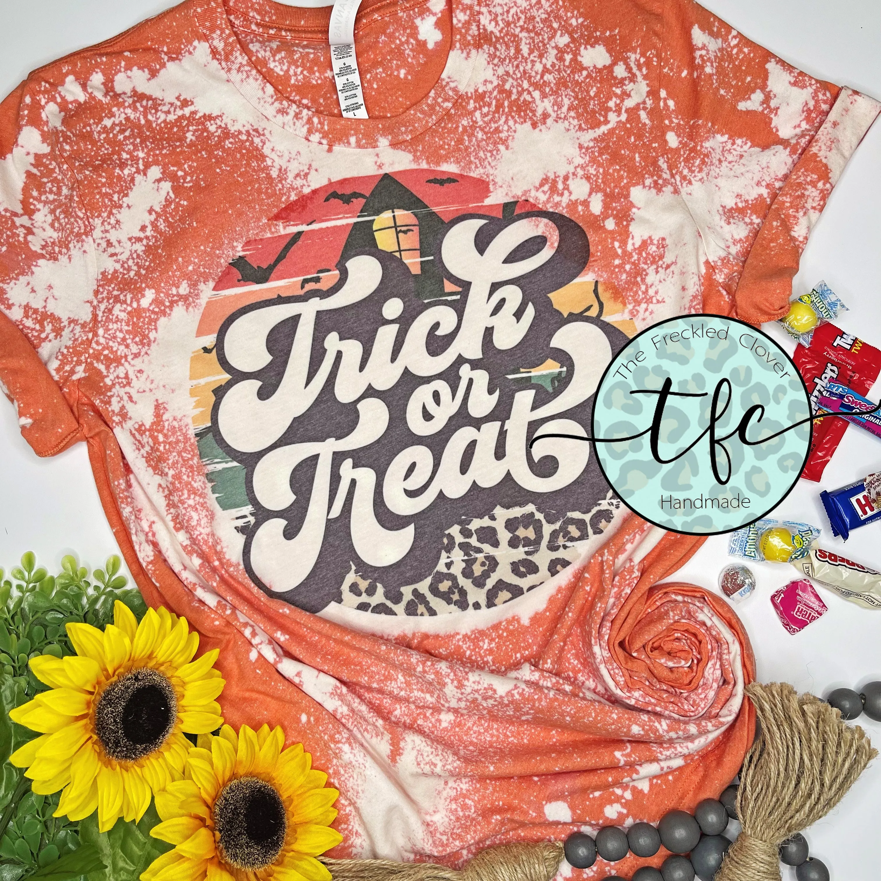 {Trick or Treat} distressed tee