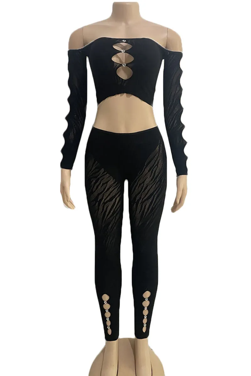 UH0340 Mesh Shirt and Tights Set