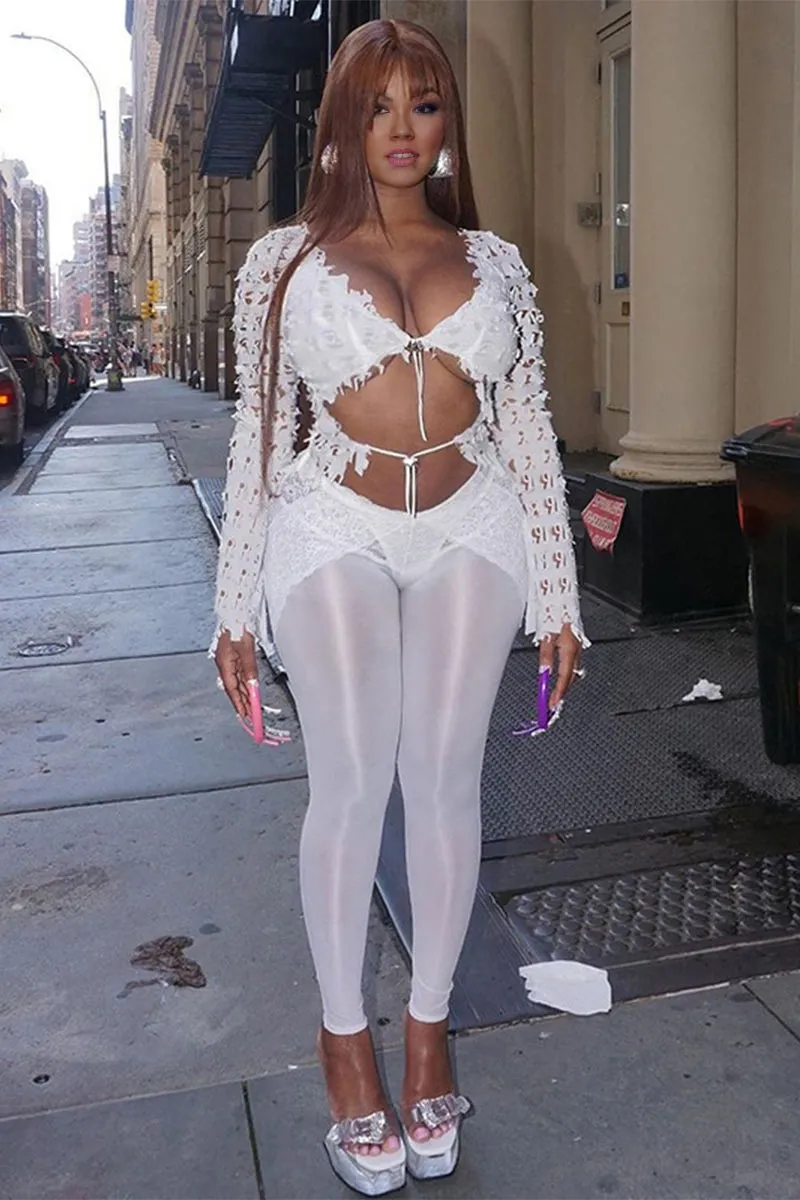 UH0503 Cutout Shirt and Leggings Set