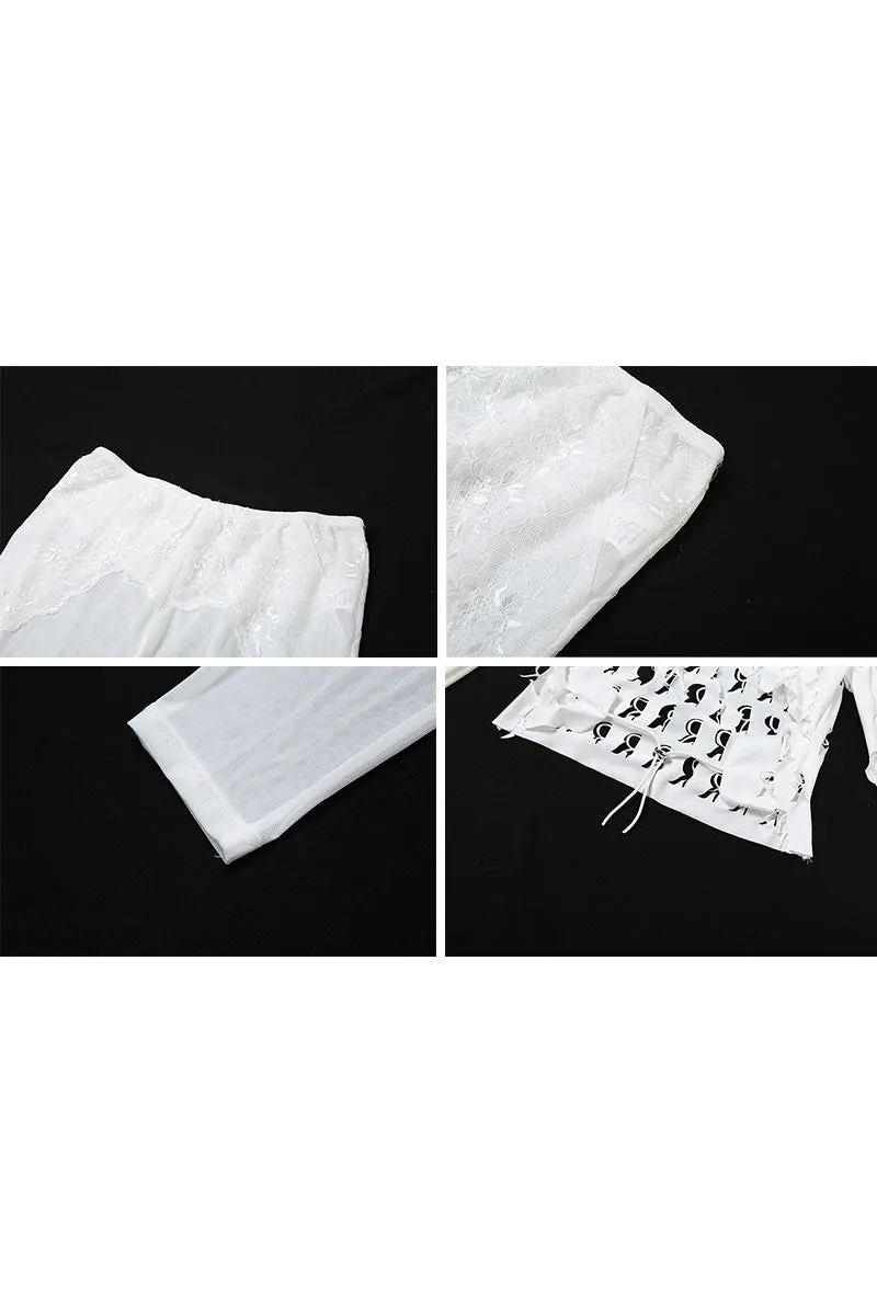 UH0503 Cutout Shirt and Leggings Set