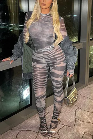 UI748 Mesh Bodysuit and Pants Set